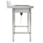 Fregadero de cocina con un seno acero inoxidable de vidaXL, Fregaderos - Ref: Foro24-144290, Precio: 137,11 €, Descuento: %
