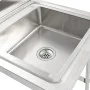 Fregadero de cocina con un seno acero inoxidable de vidaXL, Fregaderos - Ref: Foro24-144290, Precio: 138,27 €, Descuento: %
