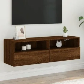 Mueble de pared TV madera ingeniería marrón roble 100x30x30 cm de , Muebles TV - Ref: Foro24-836894, Precio: 65,87 €, Descuen...