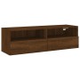 Mueble de pared TV madera ingeniería marrón roble 100x30x30 cm de , Muebles TV - Ref: Foro24-836894, Precio: 67,20 €, Descuen...