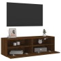 Mueble de pared TV madera ingeniería marrón roble 100x30x30 cm de , Muebles TV - Ref: Foro24-836894, Precio: 67,20 €, Descuen...