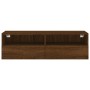 Mueble de pared TV madera ingeniería marrón roble 100x30x30 cm de , Muebles TV - Ref: Foro24-836894, Precio: 67,20 €, Descuen...