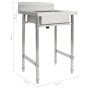 Fregadero de cocina con un seno acero inoxidable de vidaXL, Fregaderos - Ref: Foro24-144290, Precio: 137,11 €, Descuento: %