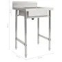 Fregadero de cocina con un seno acero inoxidable de vidaXL, Fregaderos - Ref: Foro24-144290, Precio: 138,27 €, Descuento: %