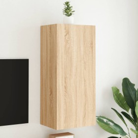 Mueble TV de pared madera ingeniería roble Sonoma 40,5x30x90 cm de , Muebles TV - Ref: Foro24-836926, Precio: 54,90 €, Descue...