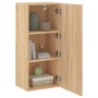 Mueble TV de pared madera ingeniería roble Sonoma 40,5x30x90 cm de , Muebles TV - Ref: Foro24-836926, Precio: 54,90 €, Descue...