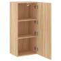 Mueble TV de pared madera ingeniería roble Sonoma 40,5x30x90 cm de , Muebles TV - Ref: Foro24-836926, Precio: 54,90 €, Descue...