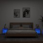 Mesitas de noche de pared con luces LED 2 uds gris hormigón de , Muebles TV - Ref: Foro24-837071, Precio: 55,61 €, Descuento: %