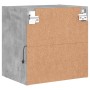 Mesitas de noche de pared con luces LED 2 uds gris hormigón de , Muebles TV - Ref: Foro24-837071, Precio: 55,61 €, Descuento: %