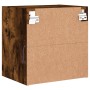 Mesitas de noche de pared con luces LED 2 uds roble ahumado de , Muebles TV - Ref: Foro24-837073, Precio: 58,47 €, Descuento: %