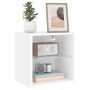 Mesitas de noche de pared con luces LED 2 unidades blanco de , Muebles TV - Ref: Foro24-837065, Precio: 38,26 €, Descuento: %