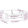 Sofá de 2 plazas de cuero sintético gris 140 cm de , Sofás - Ref: Foro24-359419, Precio: 281,53 €, Descuento: %
