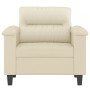 Sillón cuero sintético crema 60 cm de , Sofás - Ref: Foro24-359574, Precio: 163,20 €, Descuento: %
