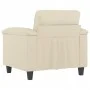 Sillón cuero sintético crema 60 cm de , Sofás - Ref: Foro24-359574, Precio: 148,47 €, Descuento: %