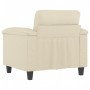 Sillón cuero sintético crema 60 cm de , Sofás - Ref: Foro24-359574, Precio: 163,20 €, Descuento: %