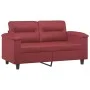 Sofá de 2 plazas de cuero sintético rojo vino 120 cm de , Sofás - Ref: Foro24-359581, Precio: 232,70 €, Descuento: %