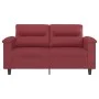 Sofá de 2 plazas de cuero sintético rojo vino 120 cm de , Sofás - Ref: Foro24-359581, Precio: 232,70 €, Descuento: %