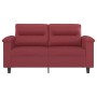 Sofá de 2 plazas de cuero sintético rojo vino 120 cm de , Sofás - Ref: Foro24-359581, Precio: 236,56 €, Descuento: %
