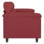 Sofá de 2 plazas de cuero sintético rojo vino 120 cm de , Sofás - Ref: Foro24-359581, Precio: 232,70 €, Descuento: %