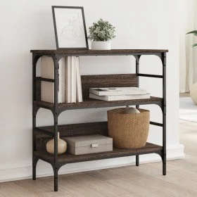 Mesa consola madera de ingeniería marrón roble 75x32x75 cm de , Mesas auxiliares - Ref: Foro24-839057, Precio: 50,89 €, Descu...