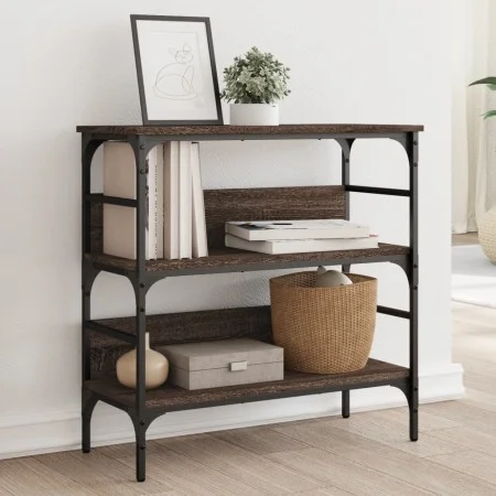 Oak brown engineered wood console table 75x32x75 cm by , Side tables - Ref: Foro24-839057, Price: 50,89 €, Discount: %