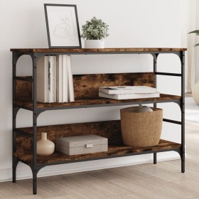 Mesa consola madera de ingeniería roble ahumado 100x32x75 cm de , Mesas auxiliares - Ref: Foro24-839060, Precio: 65,75 €, Des...