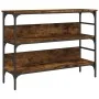 Mesa consola madera de ingeniería roble ahumado 100x32x75 cm de , Mesas auxiliares - Ref: Foro24-839060, Precio: 64,96 €, Des...