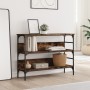 Mesa consola madera de ingeniería roble ahumado 100x32x75 cm de , Mesas auxiliares - Ref: Foro24-839060, Precio: 65,75 €, Des...