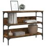 Smoked oak engineered wood console table 100x32x75 cm by , Side tables - Ref: Foro24-839060, Price: 64,96 €, Discount: %