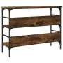 Mesa consola madera de ingeniería roble ahumado 100x32x75 cm de , Mesas auxiliares - Ref: Foro24-839060, Precio: 64,96 €, Des...