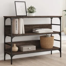 Oak brown engineered wood console table 100x32x75 cm by , Side tables - Ref: Foro24-839062, Price: 64,67 €, Discount: %