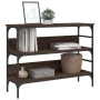 Mesa consola madera de ingeniería marrón roble 100x32x75 cm de , Mesas auxiliares - Ref: Foro24-839062, Precio: 65,39 €, Desc...
