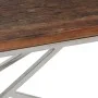 Mesa de centro de acero inoxidable plateado y madera maciza de , Mesas de centro - Ref: Foro24-349941, Precio: 91,62 €, Descu...