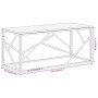 Mesa de centro de acero inoxidable plateado y madera maciza de , Mesas de centro - Ref: Foro24-349941, Precio: 92,73 €, Descu...