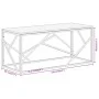 Mesa de centro de acero inoxidable plateado y madera maciza de , Mesas de centro - Ref: Foro24-349941, Precio: 91,62 €, Descu...