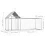 Gallinero acero galvanizado 3x1x1,5 m de vidaXL, Jaulas y habitáculos para animales pequeños - Ref: Foro24-144554, Precio: 22...