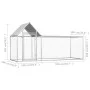 Gallinero acero galvanizado 3x1x1,5 m de vidaXL, Jaulas y habitáculos para animales pequeños - Ref: Foro24-144554, Precio: 22...