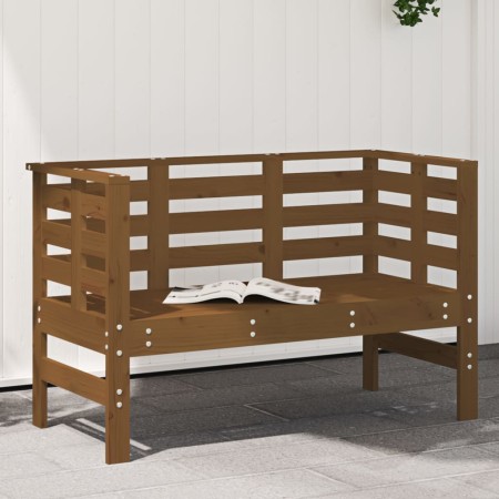 Banco de jardín madera maciza pino marrón miel 111,5x53x71 cm de , Bancos de jardín - Ref: Foro24-825138, Precio: 106,52 €, D...