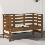 Banco de jardín madera maciza pino marrón miel 111,5x53x71 cm de , Bancos de jardín - Ref: Foro24-825138, Precio: 106,52 €, D...