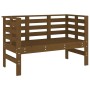 Banco de jardín madera maciza pino marrón miel 111,5x53x71 cm de , Bancos de jardín - Ref: Foro24-825138, Precio: 106,52 €, D...