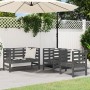 Juego de muebles de jardín 3 pzas madera maciza de pino gris de , Conjuntos de jardín - Ref: Foro24-825144, Precio: 180,11 €,...