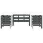 Juego de muebles de jardín 3 pzas madera maciza de pino gris de , Conjuntos de jardín - Ref: Foro24-825144, Precio: 180,11 €,...