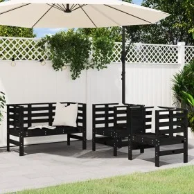 Juego de muebles de jardín 3 pzas madera maciza de pino negro de , Conjuntos de jardín - Ref: Foro24-825146, Precio: 178,44 €...