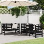Juego de muebles de jardín 3 pzas madera maciza de pino negro de , Conjuntos de jardín - Ref: Foro24-825146, Precio: 180,11 €...