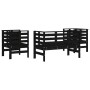 Juego de muebles de jardín 3 pzas madera maciza de pino negro de , Conjuntos de jardín - Ref: Foro24-825146, Precio: 180,11 €...