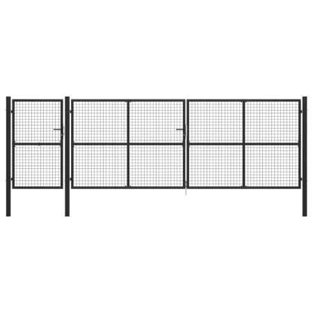Anthracite gray steel garden gate 500x150 cm by vidaXL, garden gates - Ref: Foro24-144337, Price: 747,04 €, Discount: %