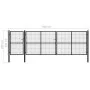 Anthrazitgraues Gartentor aus Stahl 500x150 cm von vidaXL, Gartentore - Ref: Foro24-144337, Preis: 747,04 €, Rabatt: %