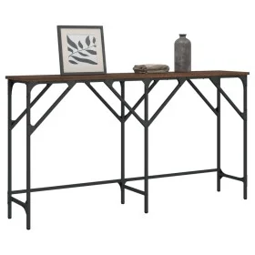 Mesa consola madera de ingeniería roble marrón 140x29x75 cm de , Mesas auxiliares - Ref: Foro24-837761, Precio: 49,82 €, Desc...