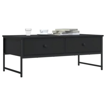Black engineered wood coffee table 101x49x39.5 cm by , Coffee table - Ref: Foro24-837737, Price: 68,30 €, Discount: %