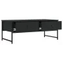 Black engineered wood coffee table 101x49x39.5 cm by , Coffee table - Ref: Foro24-837737, Price: 68,30 €, Discount: %